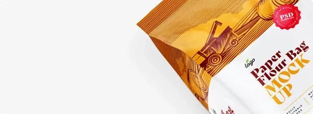 Paper bag with chocolate cookies